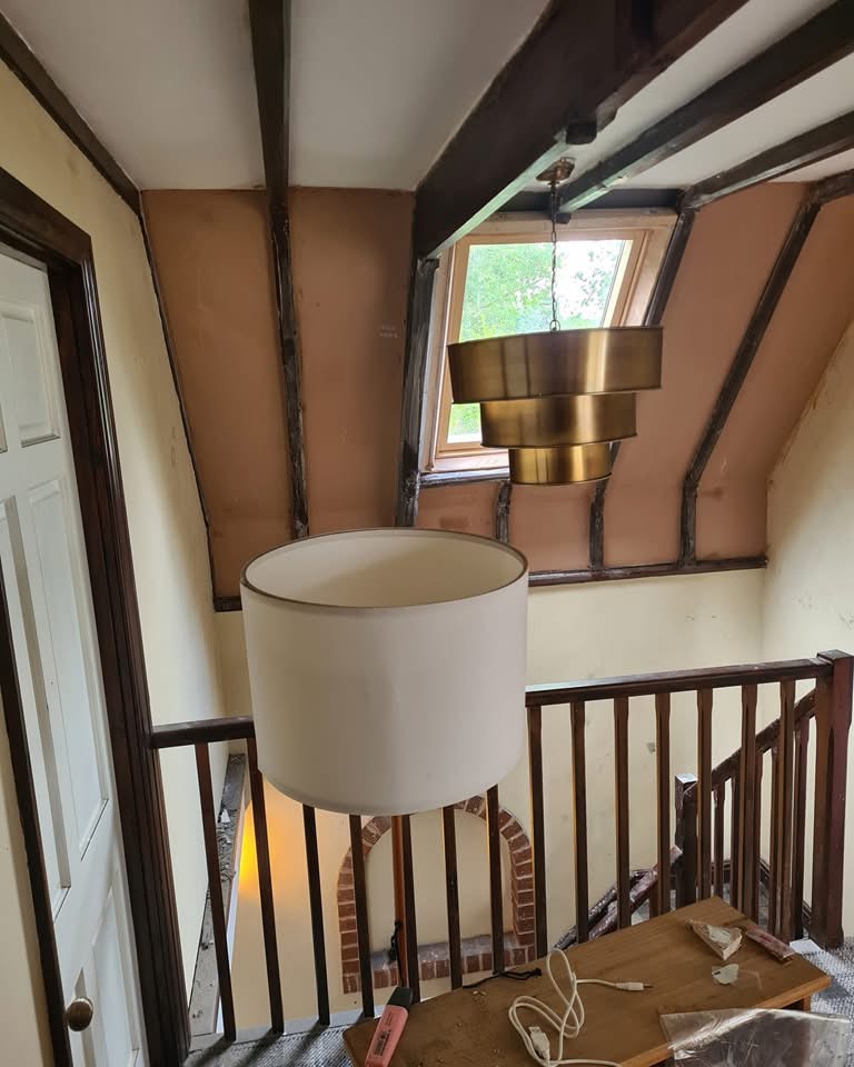 Hallway and stair plastering work by PCS